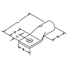 3M Scotchlok Copper One Hole Lug 30032 up to 35 kV 1/0 AWG Stud Size 3/8 (10) Pink - USA Tool & Supply