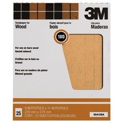 3M Garnet Sanding Sheets 99412NA 9″ × 11″ 180 grit - USA Tool & Supply