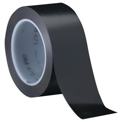 3M Vinyl Tape 471 Black 3/4″ × 36 yd 5.2 mil Individually Wrapped Conveniently Packaged - USA Tool & Supply