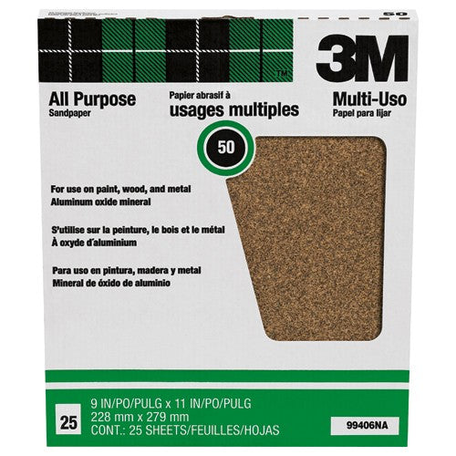 ‎9 in × 11 in 3M™ Pro-Pak™ Paint & Rust 99406NA - 50 Grit Alt Mfg # 99406 - USA Tool & Supply