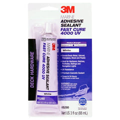 3M Marine Adhesive Sealant 4000 UV Pn05280 White 3 oz Tube - USA Tool & Supply