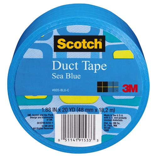 Scotch Duct Tape 920-BLU-C 1.88″ × 20 yd (48 mm × 18 2 m) Blue - USA Tool & Supply