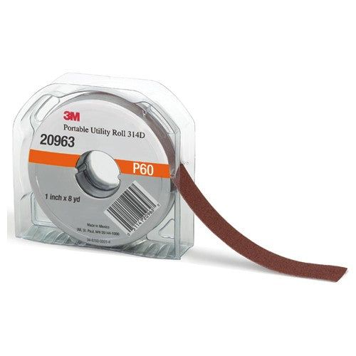 3M Portable Utility Cloth Roll 314D P60 X-weight 1″ × 8 yd - USA Tool & Supply