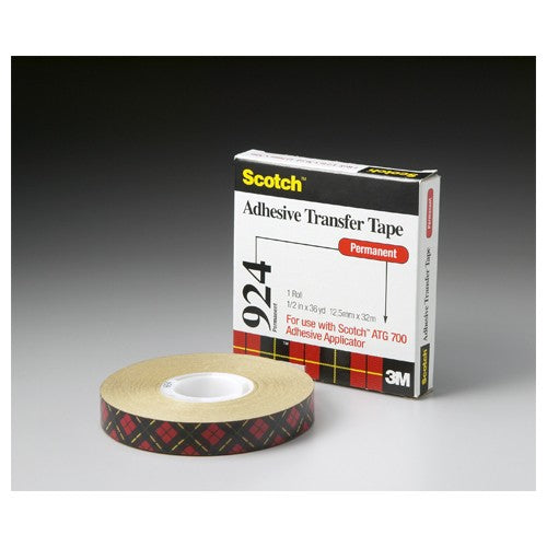 Scotch ATG Adhesive Transfer Tape 924 Clear 3/4″ × 36 yd 2 mil - USA Tool & Supply