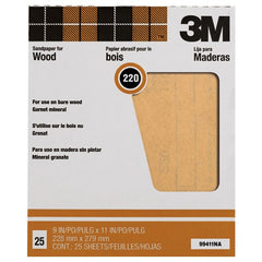 3M Garnet Sanding Sheets 99411NA 9″ × 11″ 220 grit - USA Tool & Supply