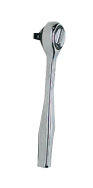 5-1/4" OAL - 1/4'' Drive - Round Head - Heavy Duty Reversible Ratchet - Plain Handle - USA Tool & Supply