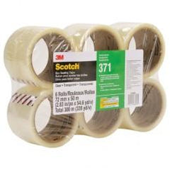 72MMX50MM 371 CLR BOX SEALING TAPE - USA Tool & Supply