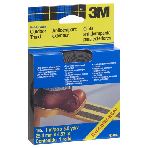 3M Safety-Walk Slip Resistant Tape 610B-R1X180 1″ × 15 ft Black - USA Tool & Supply