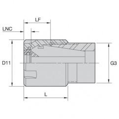 LABER16M COOLANT LOCKNUT - USA Tool & Supply