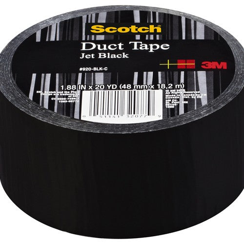 Scotch Duct Tape 920-BLK-C 1.88″ × 20 yd (48 mm × 18 2 m) Black - USA Tool & Supply