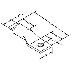 3M Scotchlok Copper One Hole Long Barrel Lug 31067 up to 35 kV 500 kcmil Brown - USA Tool & Supply