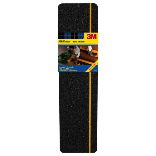 3M Safety-Walk Slip Resistant Reflective Tread 600BY-T6X24 6″ × 2 ft Black - USA Tool & Supply