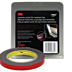 3M Automotive Acrylic Plus Attachment Tape 06384 Black 1.12 mm 1/2″ × 5 yd - USA Tool & Supply