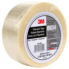 Tartan Filament Tape 8934 Clear 48 mm × 55 m 4 mil Individually Wrapped Conveniently Packaged - USA Tool & Supply