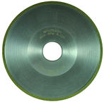 6 x 3/4 x 1-1/4'' - 1/8'' Abrasive Depth - 150 Grit - 45 Degree Angle Type 15V9 Diamond Dish Wheel - USA Tool & Supply