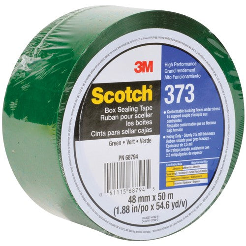 Scotch Box Sealing Tape 373 Green 48 mm × 50 m - USA Tool & Supply