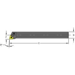 A20S MWLNL4 Steel Boring Bar w/Coolant - USA Tool & Supply