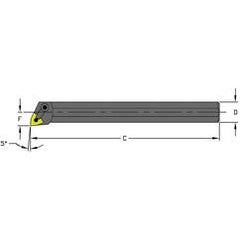 A20S MWLNL4 Steel Boring Bar w/Coolant - USA Tool & Supply