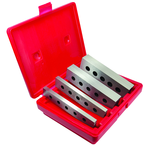 #CP31612 - 4 Piece Set - 3/16 & 1/2'' Thickness - 1/4'' Increments - 1 to 1-3/4'' - Parallel Set - USA Tool & Supply