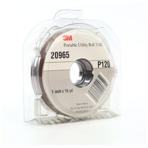 3M Portable Utility Cloth Roll 314D P120 J-weight 1″ × 16 yd - USA Tool & Supply