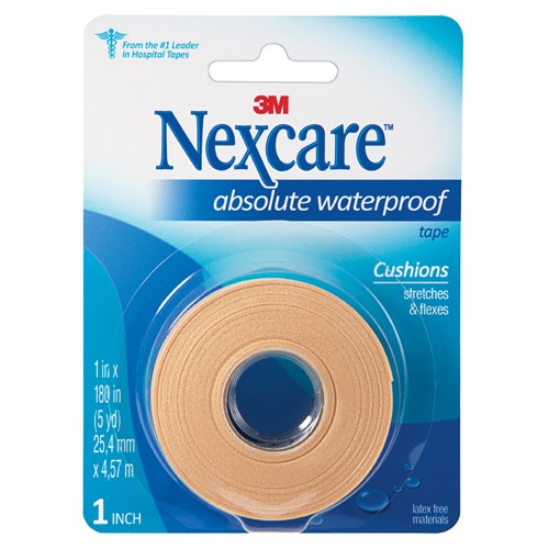 Nexcare Absolute Waterproof First Aid Tape 731 1″ × 180″ (25.4mm × 4.57m) - USA Tool & Supply