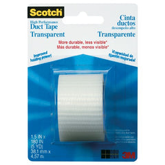 Scotch Transparent High Performance Duct Tape 2105-CD 1.5″ × 5 yd (38.1 mm × 4.57 m) - USA Tool & Supply