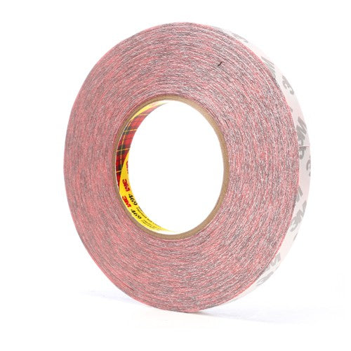 3M Double Coated Tape 469 Red 1/2″ × 60 yd 5.5 mil - USA Tool & Supply