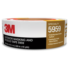 3M Outdoor Masking and Stucco Tape 5959 Red 48 mm × 41.1 m 12.0 mil Conveniently Packaged - USA Tool & Supply