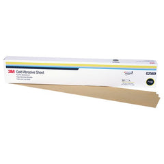3M Gold Abrasive Sheet 02569 P150 grade 2 3/4″ × 17 1/2″ 50 sheets per sleeve - USA Tool & Supply