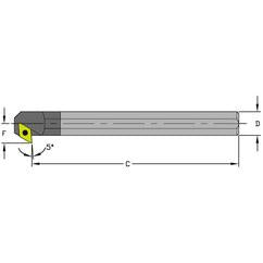 A06J SDXCR2 Steel Boring Bar w/Coolant - USA Tool & Supply