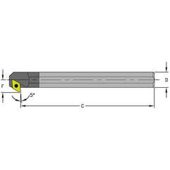 A06J SDXCR2 Steel Boring Bar w/Coolant - USA Tool & Supply