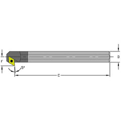 E10S SDXCL2 Coolant Thru Carbide Boring Bar - USA Tool & Supply