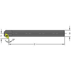 A12Q SDXCL3 Steel Boring Bar w/Coolant - USA Tool & Supply