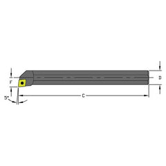 S08M SCLCL2 Steel Boring Bar - USA Tool & Supply