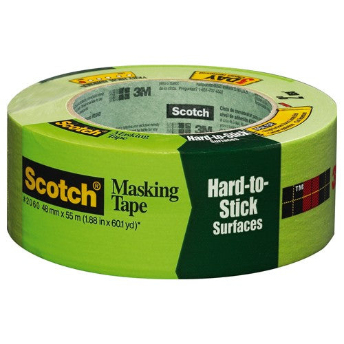 ‎Scotch Rough Surface Painter's Tape 2060-48MP 1.88″ × 60 yd (48mm × 55 m) - USA Tool & Supply