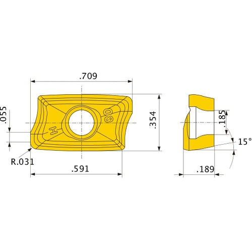 AOMT184808PEER-H VP15TF MILLING INS
