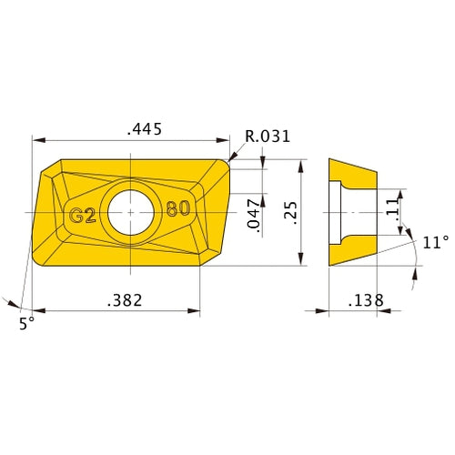 APGT1135PDFR-G2 HTI10 INSERT