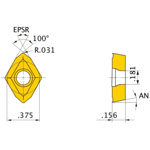 GPGT11T308-U2 TF15 DRILLING INSERT