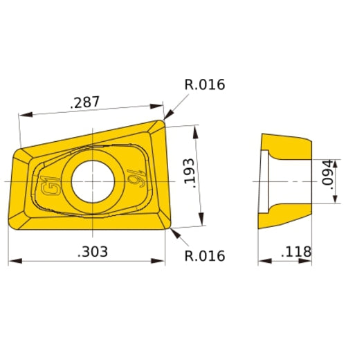 QOGT0830R-G1 MP6120 MILLING INSERT