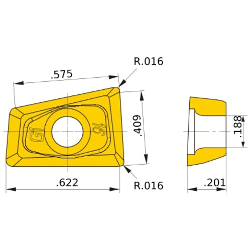 QOGT1651R-G1 MP6120 MILLING INSERT