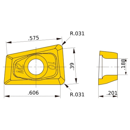 QOMT1651R-M2 MP6120 MILLING INSERT