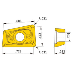QOMT1959R-M2 MP6130 MILLING INSERT