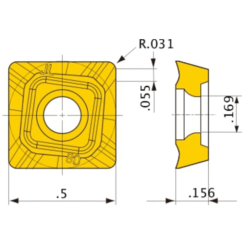 SOET12T308PEER-JL VP30RT INSERT