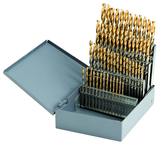 1/16 - 1/2 X 64Ths HSS Straight Shank Split Point Gold-P Drill Set (29Pcs) - USA Tool & Supply