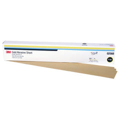 3M Gold Abrasive Sheet 02568 P180 grade 2 3/4″ × 17 1/2″ 50 sheets per pack - USA Tool & Supply