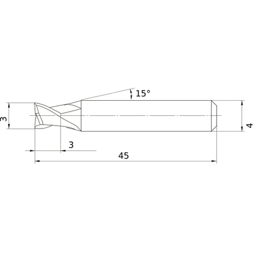 MS2ESD0300L45S04 CARBIDE ENDMILL