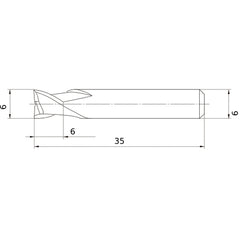 MS2ESD0600L35S06 CARBIDE ENDMILL