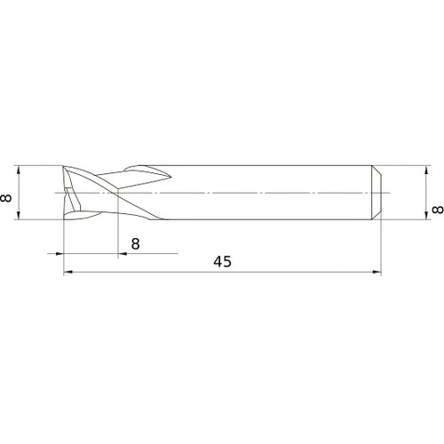 MS2ESD0800L45S08 CARBIDE ENDMILL