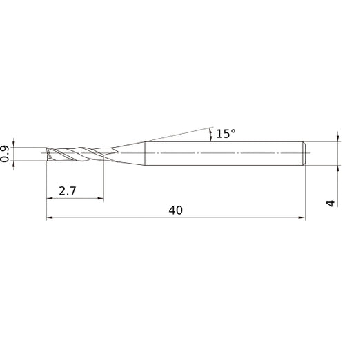 MS2JSD0090 CARBIDE ENDMILL