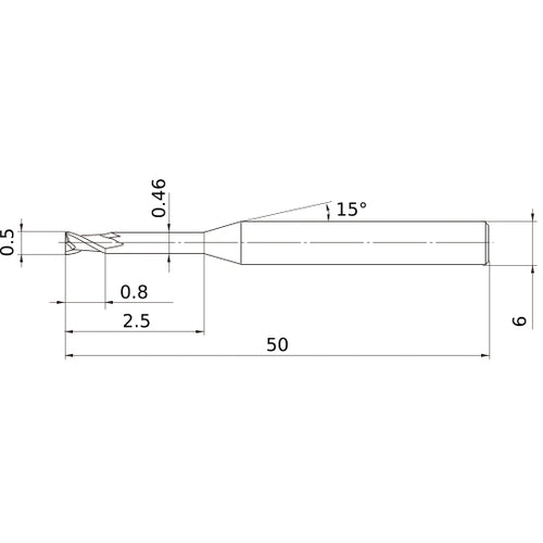 MS2XL6D0050N025 CARBIDE ENDMILL